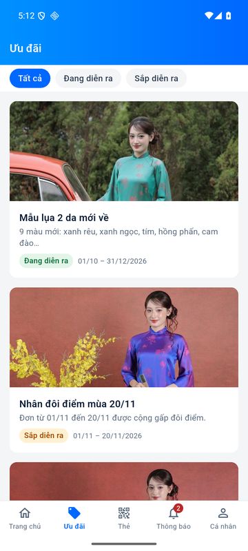 Danh sách ưu đãi